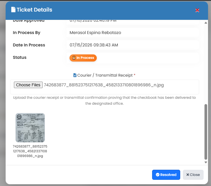 Step 3 - Checkbook Transmission